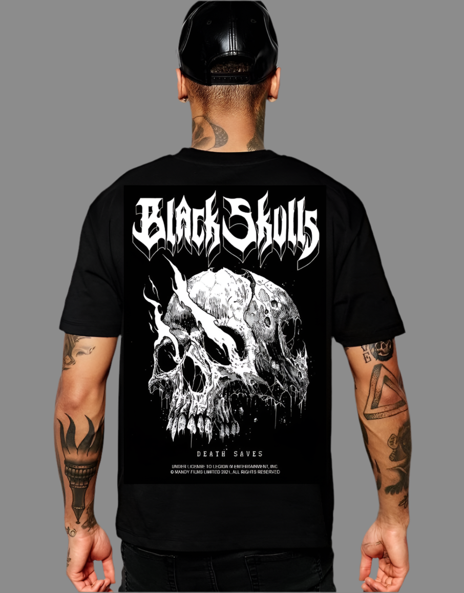 "Black Skulls – Death Saves" Oversized T-Shirt