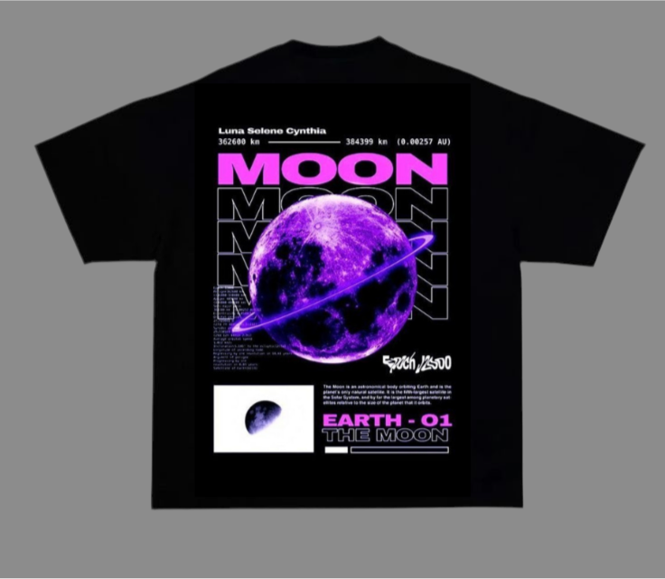 "Moon Mission: Earth-01 – The Moon" Oversized T-Shirt
