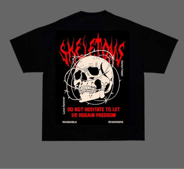 "Skeletons – Do Not Hesitate" Oversized T-Shirt