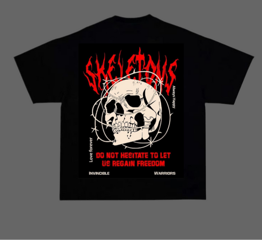 "Skeletons – Do Not Hesitate" Oversized T-Shirt