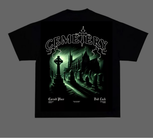 "Cemetery – Cursed Place" Oversized T-Shirt