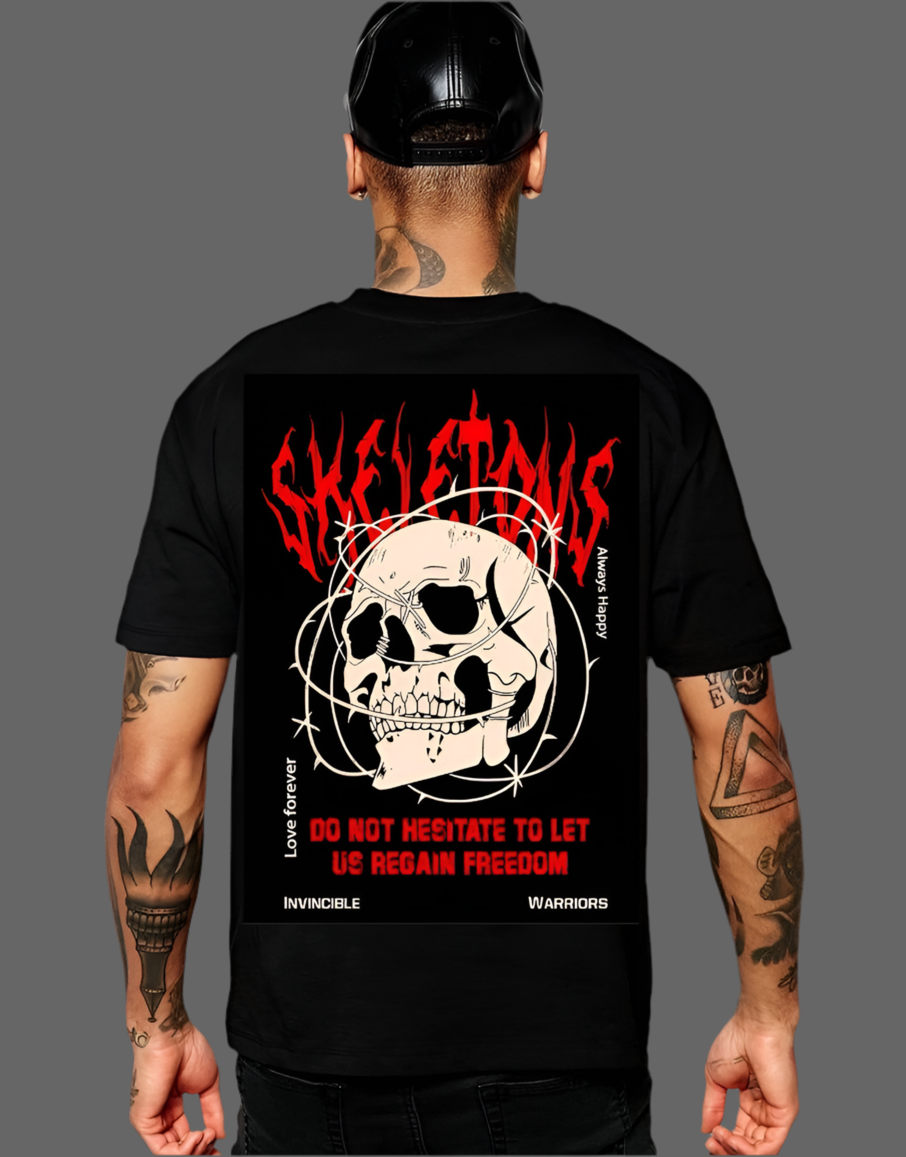 "Skeletons – Do Not Hesitate" Oversized T-Shirt