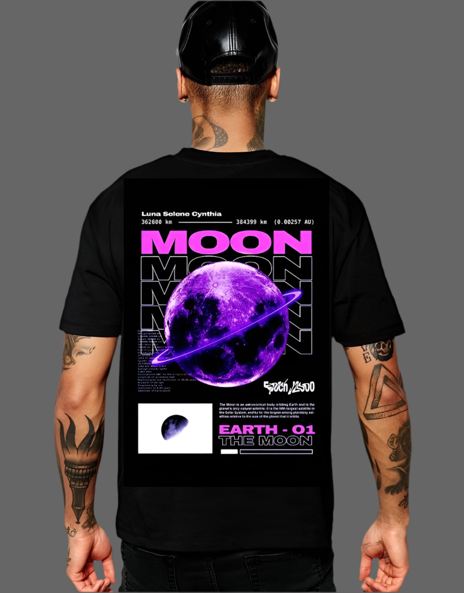 "Moon Mission: Earth-01 – The Moon" Oversized T-Shirt