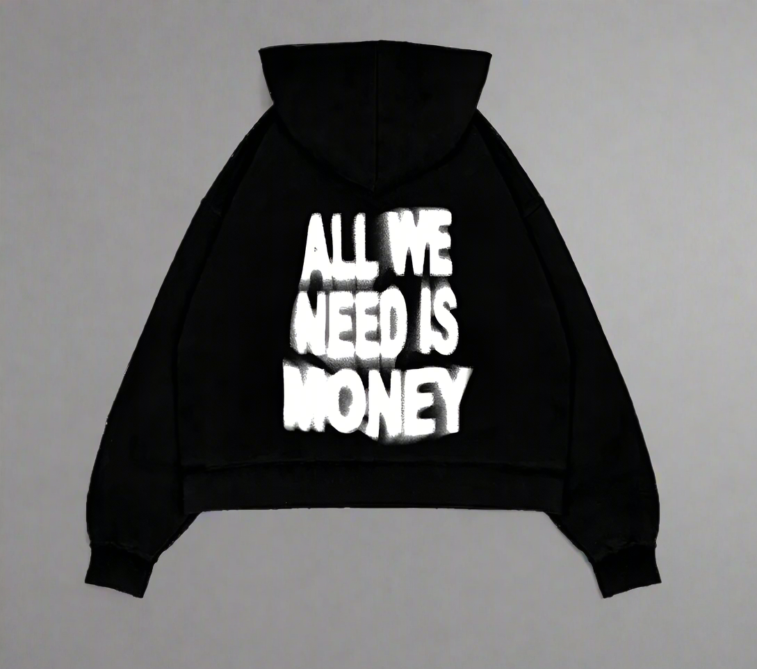 "All We Need Is Money" Starry Statement Hoodie