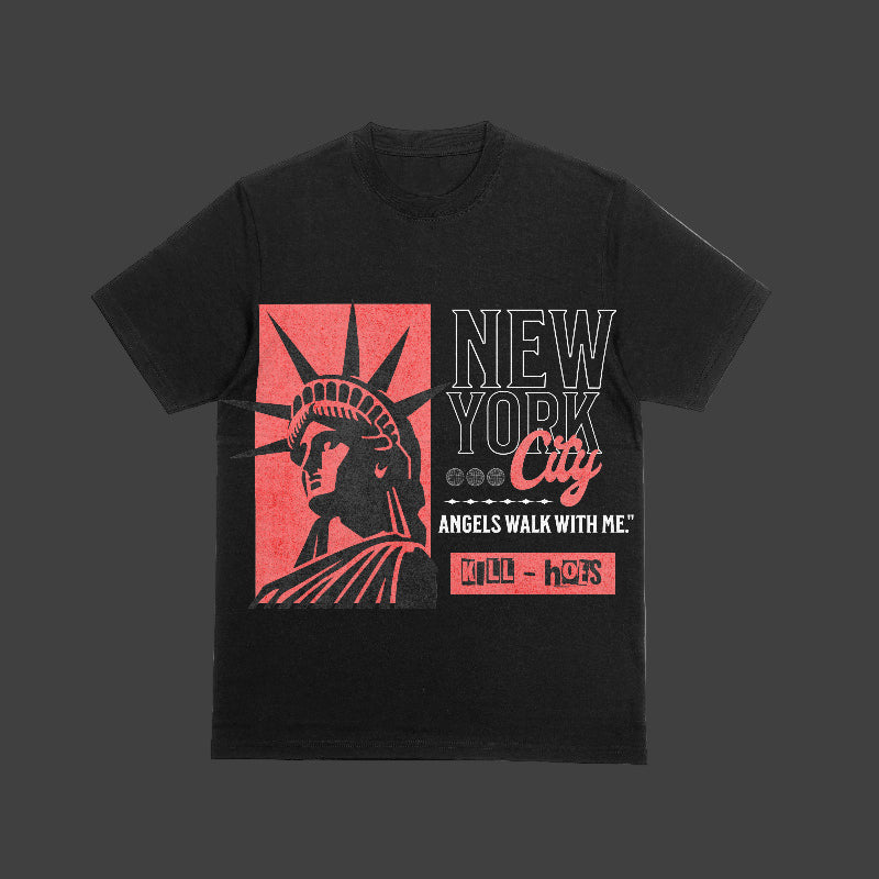 New York City "Angels Walk With Me" Graphic Tee