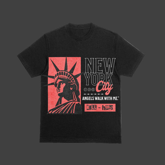 New York City "Angels Walk With Me" Graphic Tee